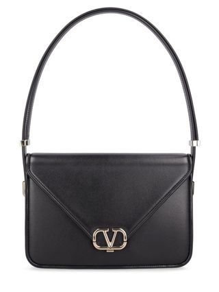 V Logo Leather Shoulder Bag - Valentino Garavani - Women | Luisaviaroma