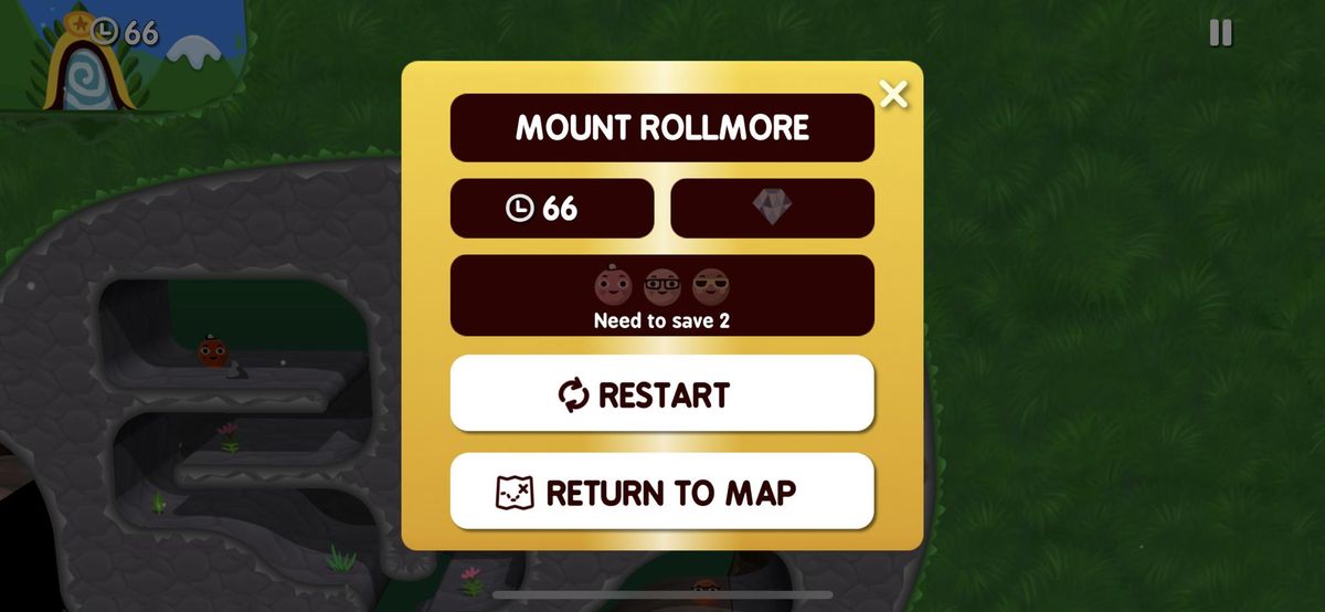 Rolando: Royal Edition pause menu