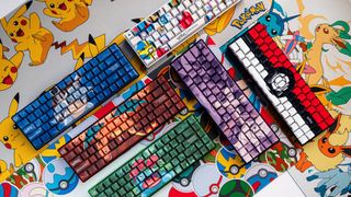 A picture of the Pokemon + Higround keyboard collection
