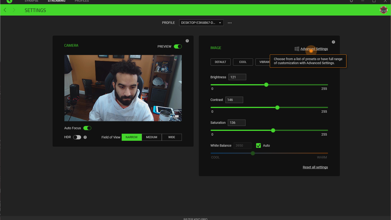 Razer Kiyo Pro Narrow FOV