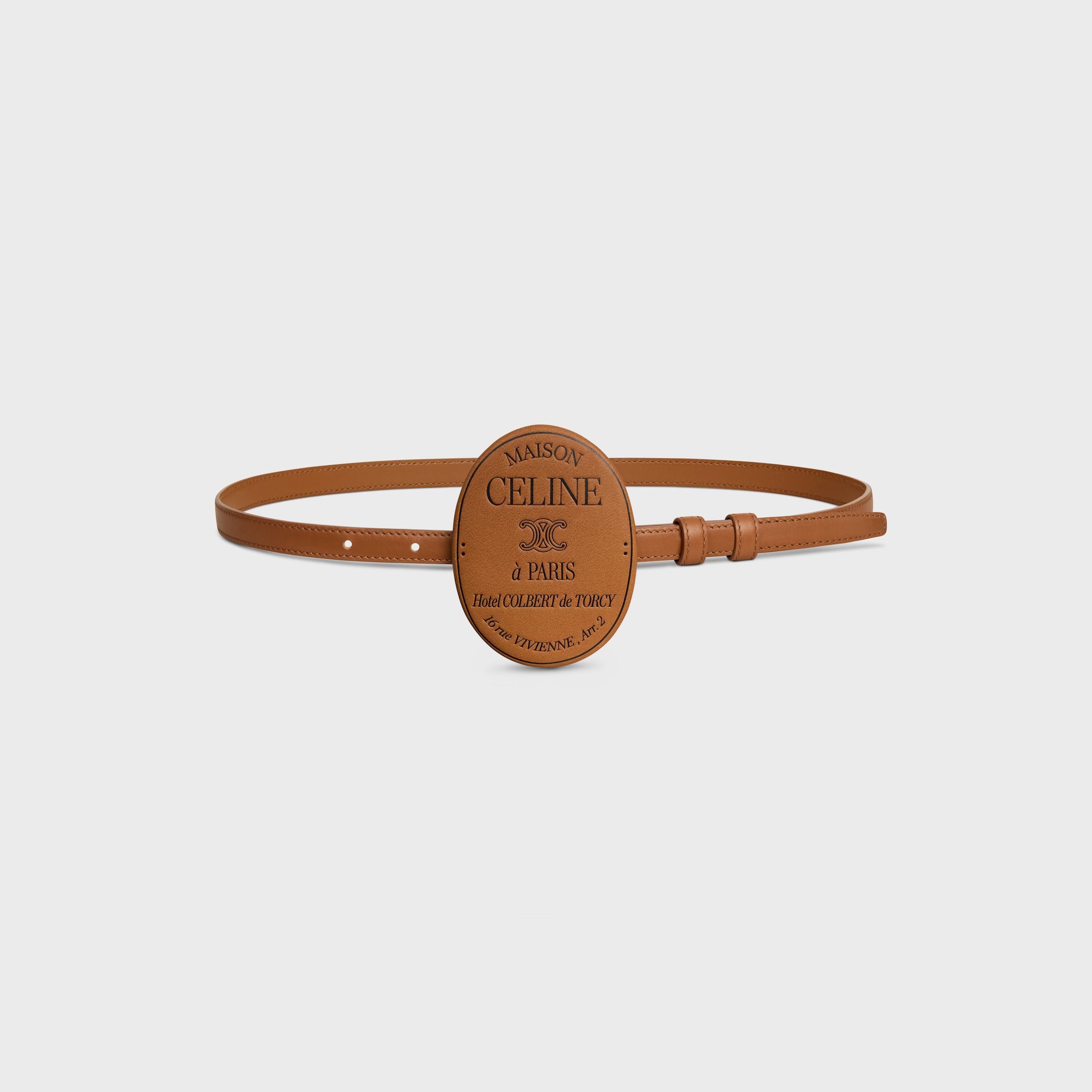 Maison Celine Belt 13mm Covered in Smooth Calfskin