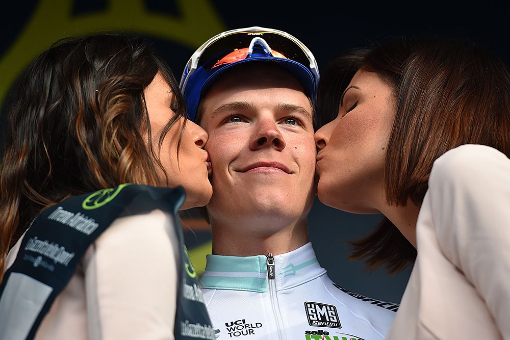 Bob Jungels (Lux) Etixx - Quick-Step in the white jersey