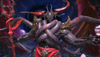 A void entity from Final fantasy 14 postures villainously as part of patch 7.5's main story quest.