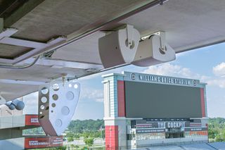 A view of one of the new A15i bowl arrays and a pair of X12 coaxial under-balcony fills.