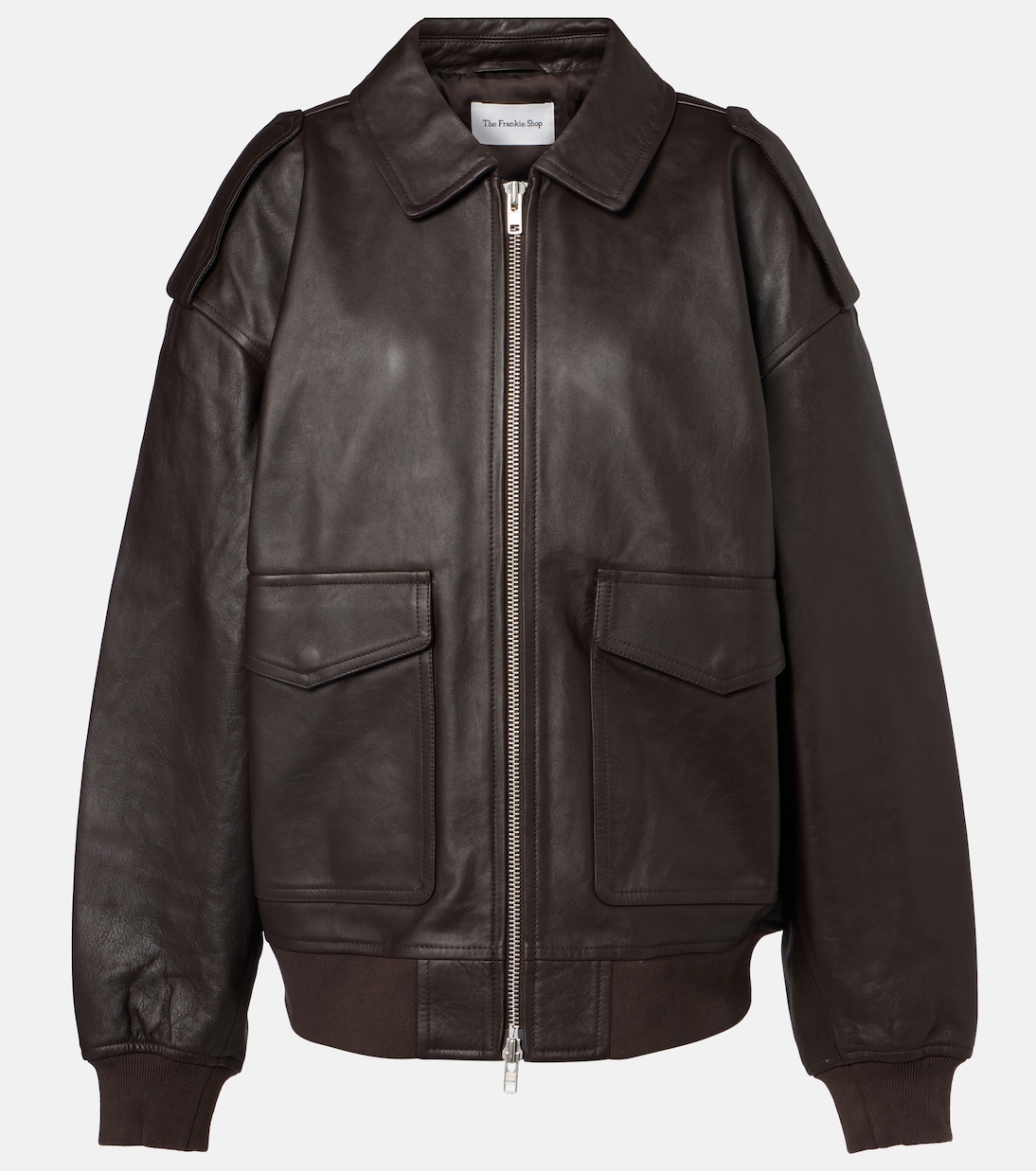 Viper Leather Jacket in Brown - the Frankie Shop