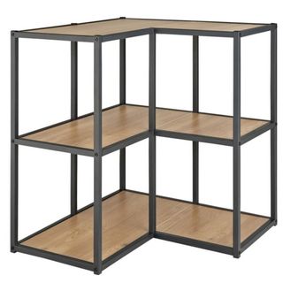 Habitat Loft Living Short Corner Shelving Unit in Light Oak