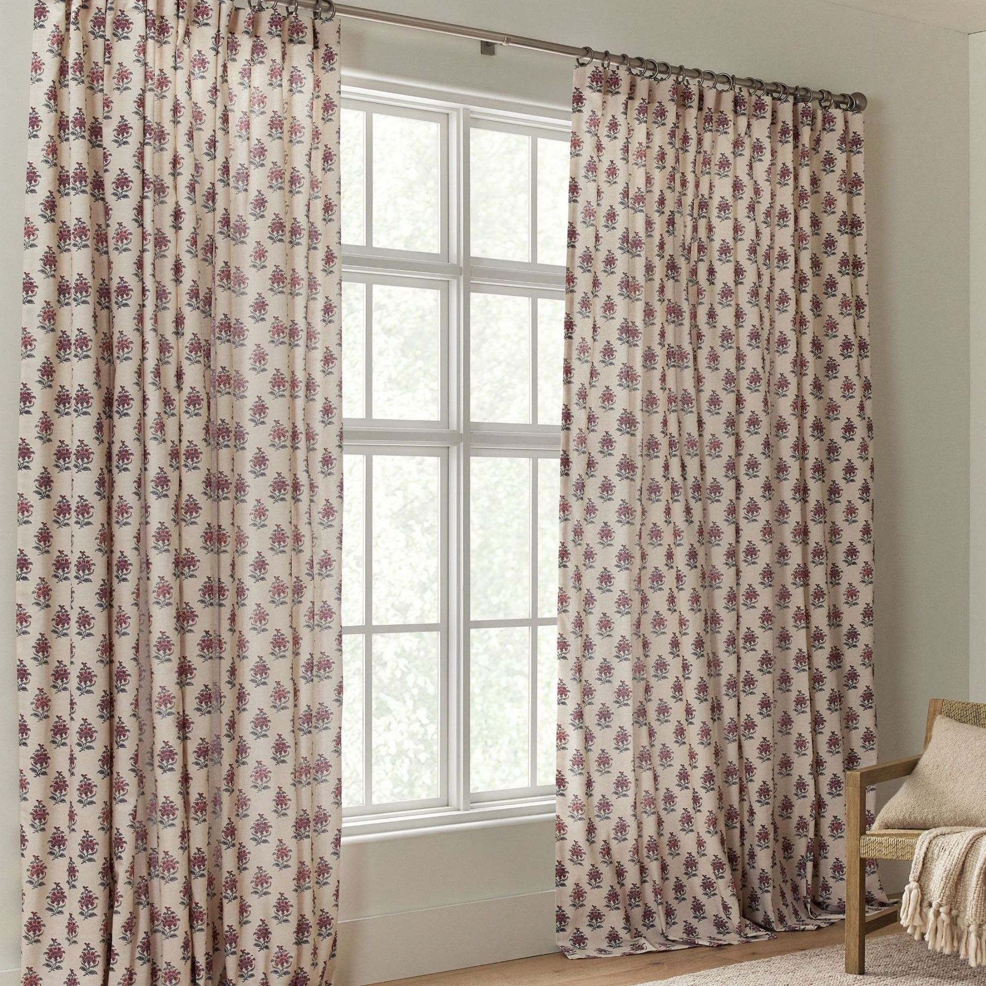 Arnica Bhotah Floral Linen Cotton Curtain