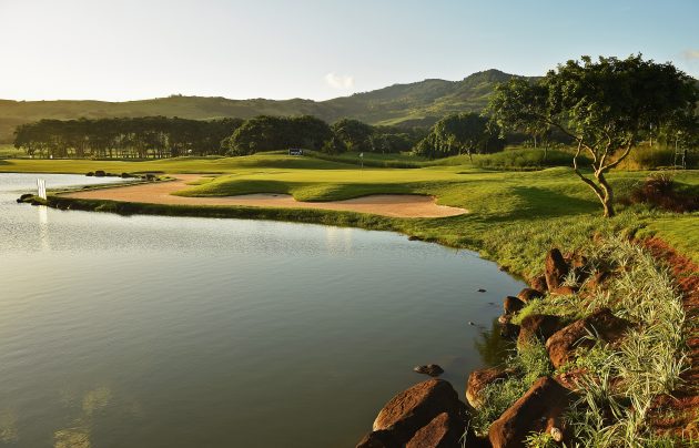 BEL OMBRE, MAURITIUS - MAY 04: A general view of the 11th hole prior to the start of the AfrAsia Bank Mauritius Open at Heritage Golf Club on May 4, 2015 in Bel Ombre, Mauritius. (Photo by Stuart Franklin/Getty Images)