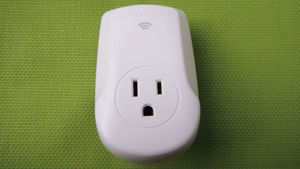 TOPGREENER In-Wall Smart Wi-Fi Outlet with Energy Monitoring, 15A/120V, White