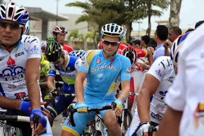 Alexey Lutsenko (Astana) at the start of stage 7