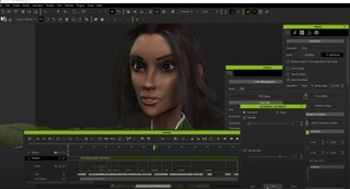 Reallusion lip sync animation software screenshot, a woman on the screen with settings outlined