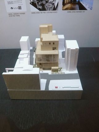 ﻿Architectural model by Doojin Hwang Architects for the current Choonwondang Institute