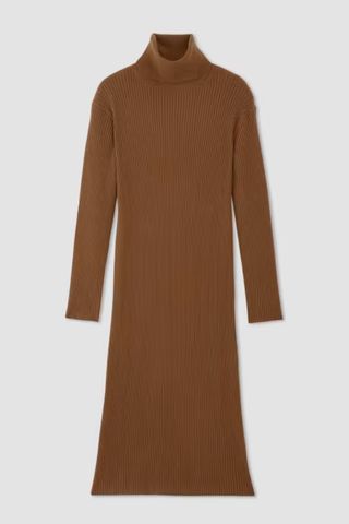 The Cotton-Merino Turtleneck Dress