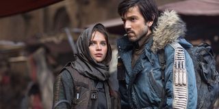 Jyn Eros and Cassian Andor in Rogue One
