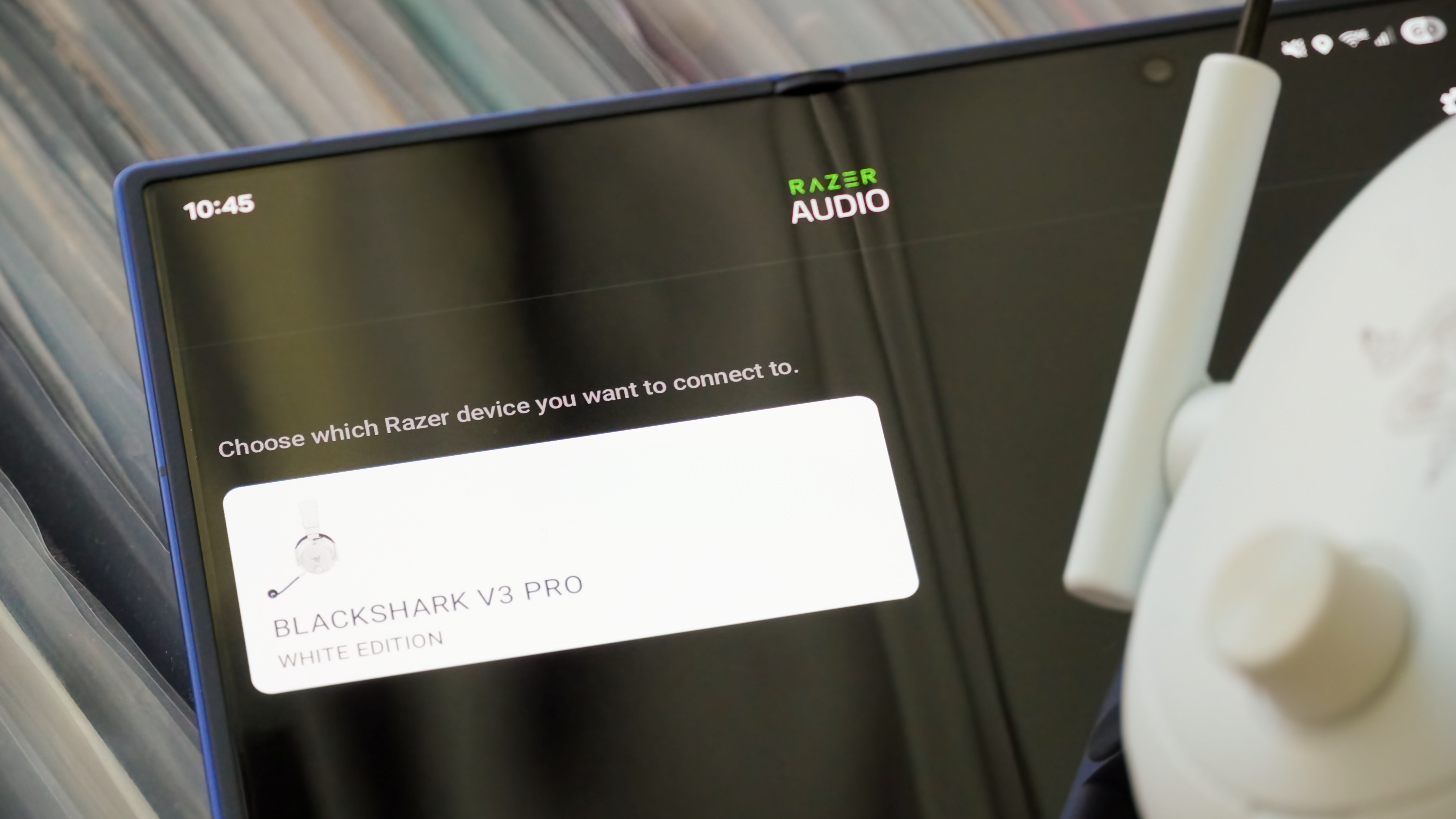 The Razer Audio app showing BlackShark V3 Pro in the device list.