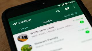 WhatsApp chat on a smartphone screen