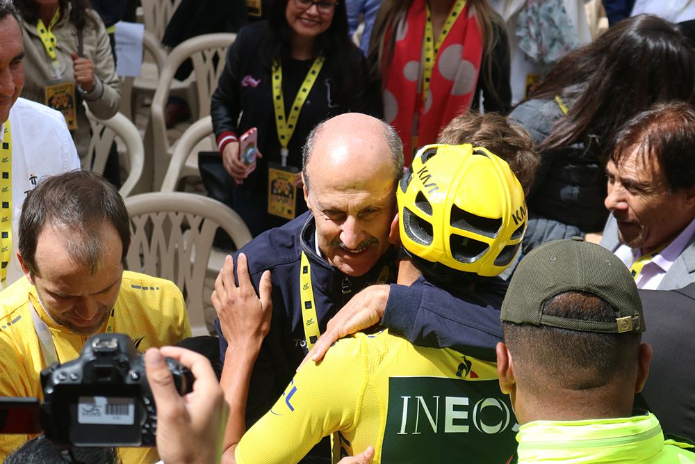 Egan Bernal is welcomed home in Zipaquir&aacute; in Wednesday