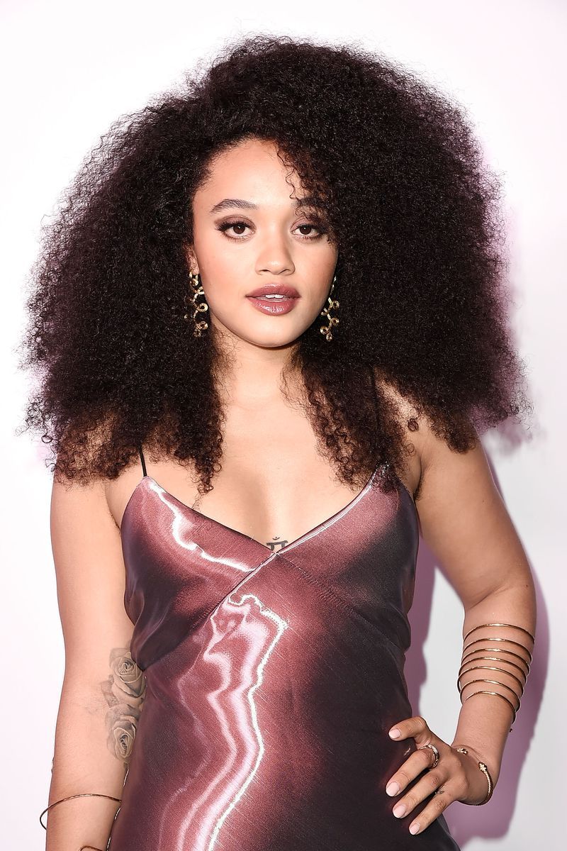 hair, hairstyle, clothing, beauty, black hair, long hair, lip, skin, model, jheri curl,