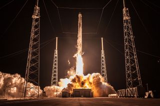 A SpaceX Falcon 9 rocket launches the CRS-15 Dragon cargo mission for NASA from Cape Canaveral Air Force Station in Florida on June 29, 2018. 