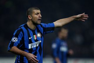 Walter Samuel in action for Inter against Chelsea in February 2010.