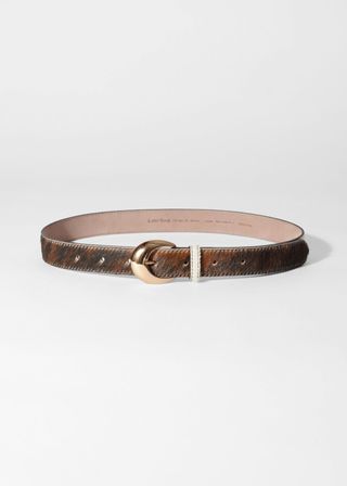 Cow-Print Pony Hair Belt