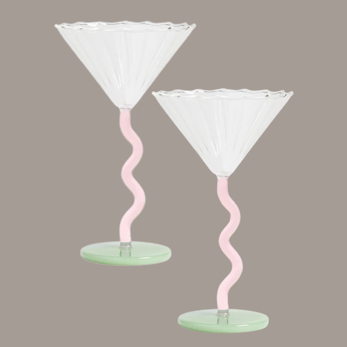 &Klevering, Pink, Mint & Clear Curve Coupe Set