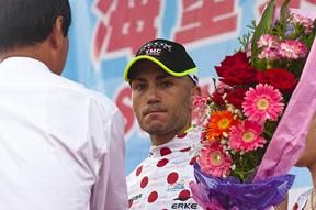 Maurizio Gorato (Geox-TMC) from Germany has slipped back into the polka dot jersey with three stages remaining.
