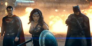 Superman, Wonder Woman, and Batman in Batman v Superman: Dawn of Justice