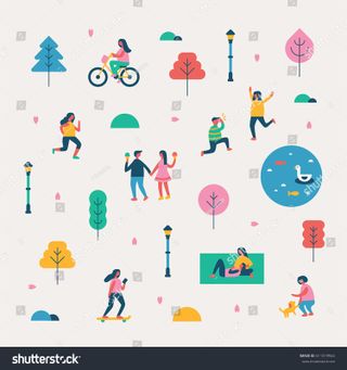 Illustrations cover all sorts of subjects and colour palettes (Illustration by miniwide; click to get it on Shutterstock)