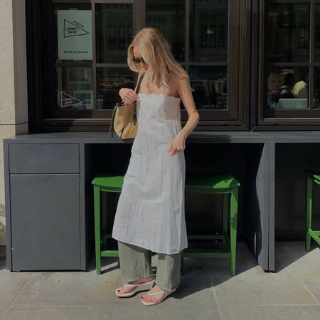 Chloe wearing wedge heels