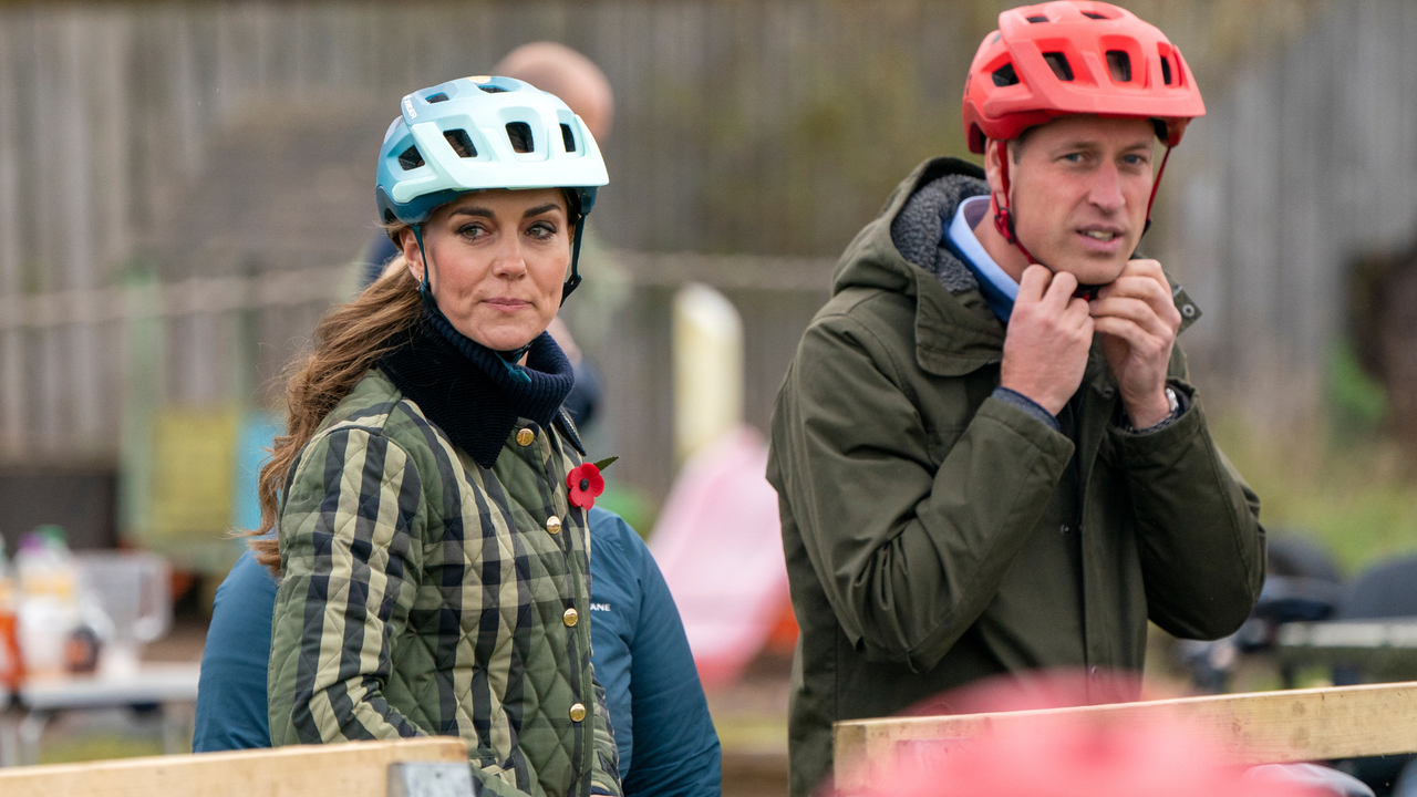 Catherine, Princess of Wales and Prince William Prince of Wales, known as the Duke and Duchess of Rothesay when in Scotland, visit Outfit Moray, an award-winning charity delivering life-changing outdoor learning and adventure activity programmes to young people, on November 02, 2023 in Moray, Scotland