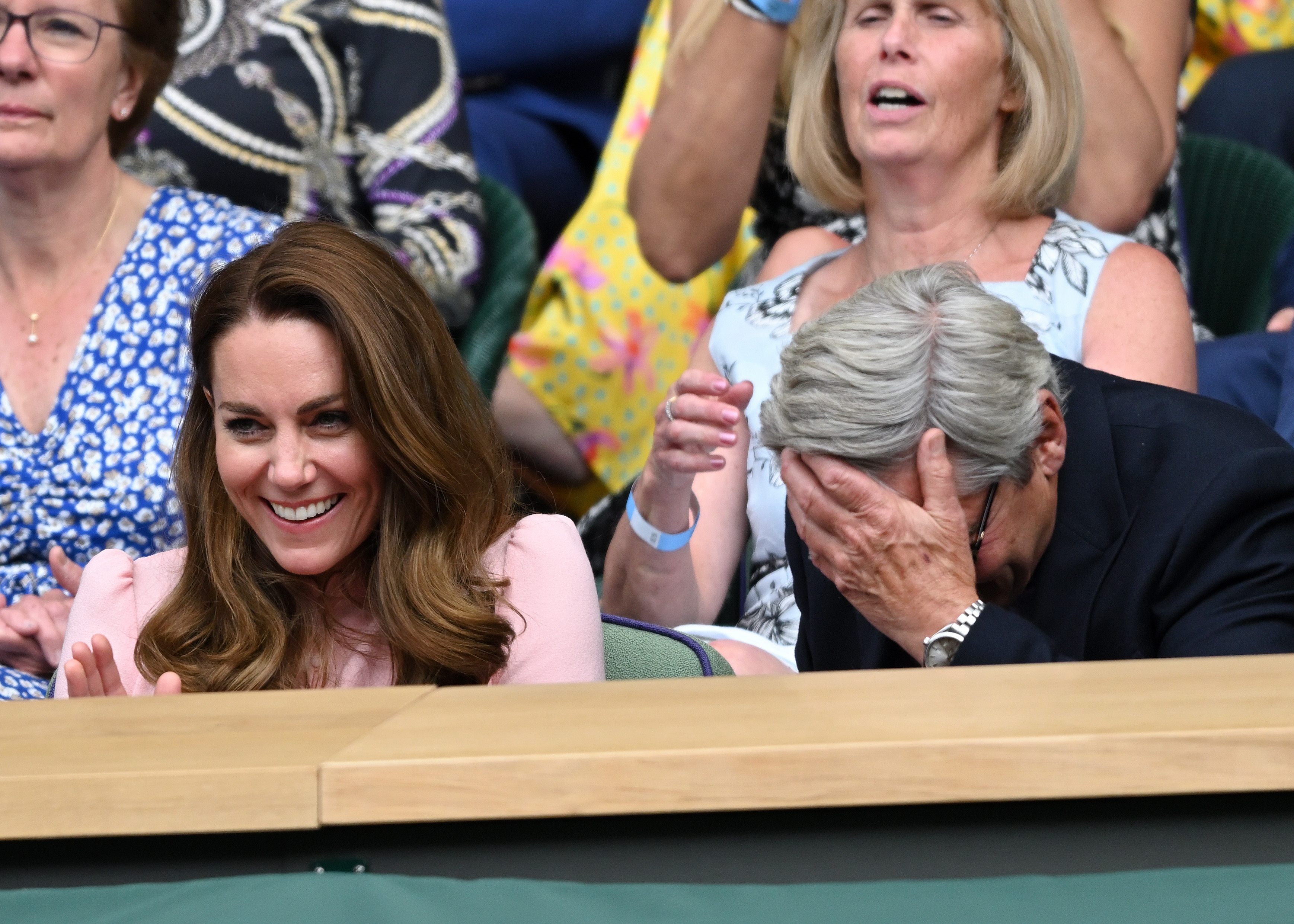 Kate Middleton at Wimbledon with her dad Michael Middleton on July 11, 2021