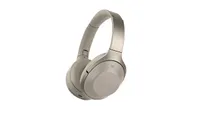 The Sony MDR-1000X Wireless Headphones in white