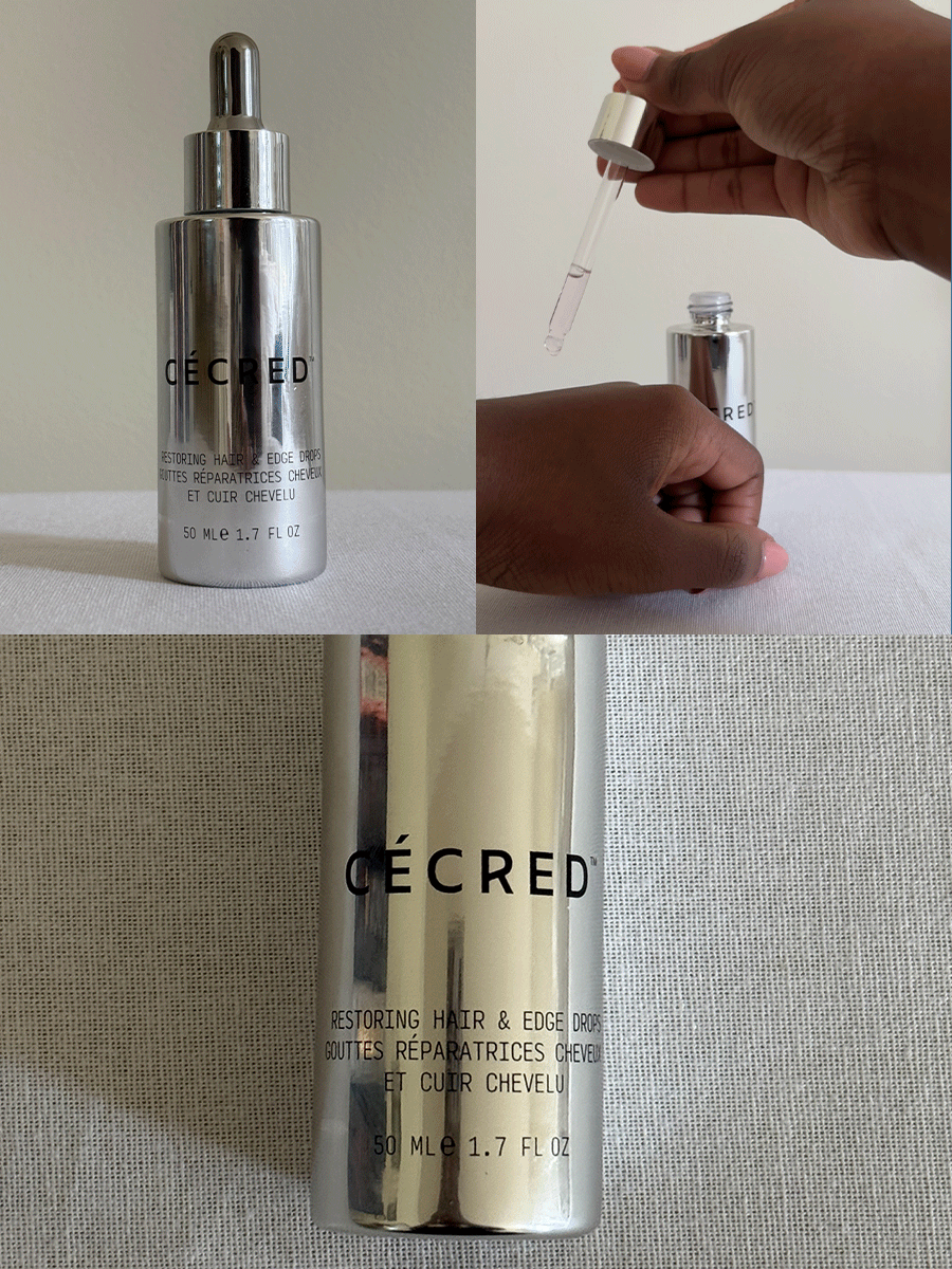 Thomas testing C&amp;eacute;cred&#039;s Restoring Hair &amp;amp; Edge Drops.