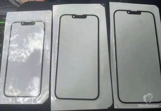 Leaked image of alleged iPhone 13 front panels