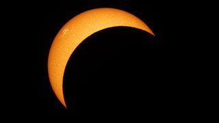 Photograph of a solar eclipse