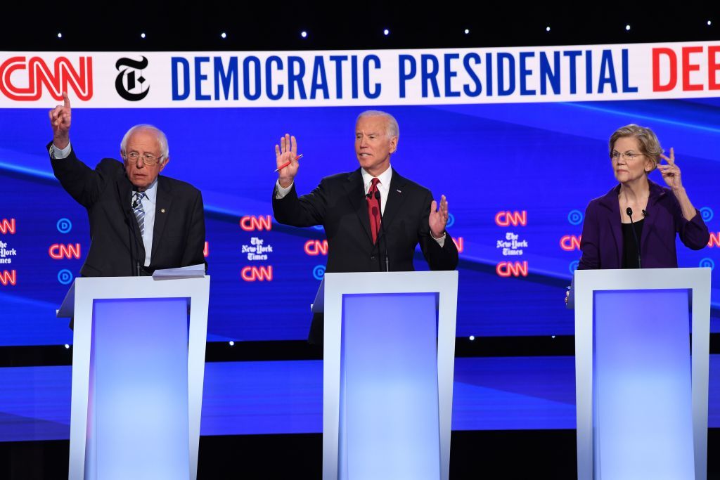 Bernie Sanders, Joe Biden, Elizabeth Warren