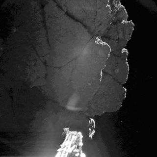 Image acquired by Philae at the final landing site, "Abydos," on the small lobe of Comet 67P, on Nov. 13 2014.