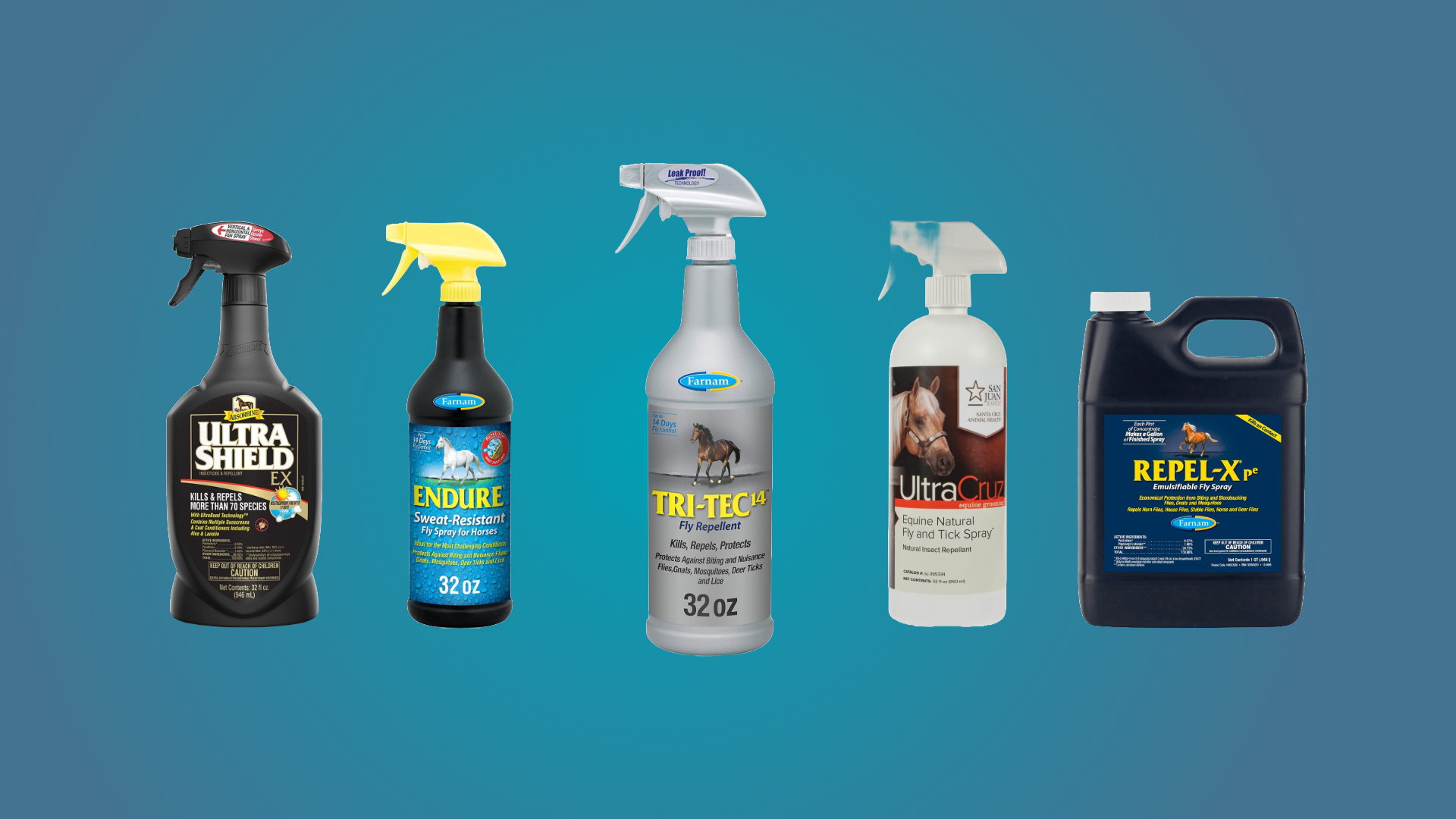 The best fly sprays for horses on a blue gradient background
