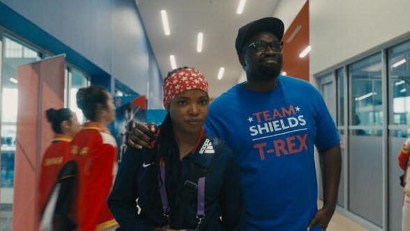 Ryan Destiny and Brian Tyree Henry in The Fire Inside