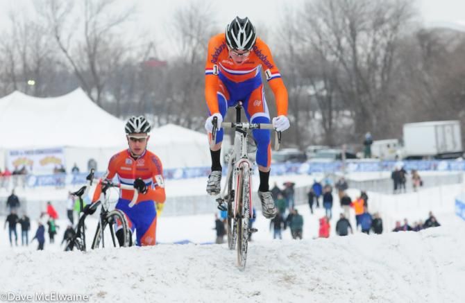 Mathieu van der Poel (NED) leading on lap one