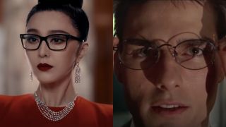 Fan Bingbing in The 355 and Tom Cruise in Mission: Impossible, pictured side by side.