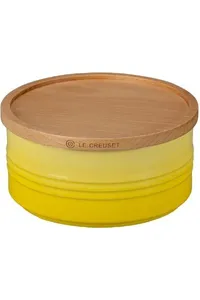 Le Creuset Stoneware Canister with Wood Lid: $55 at Amazon