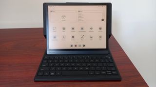 Onyx Boox Tab Ultra C connects to a keyboard case