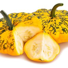 pattypan squash on isolated background 