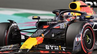 Red Bull Racing's Dutch driver Max Verstappen competes in the F1 Saudi Arabian Grand Prix 2024
