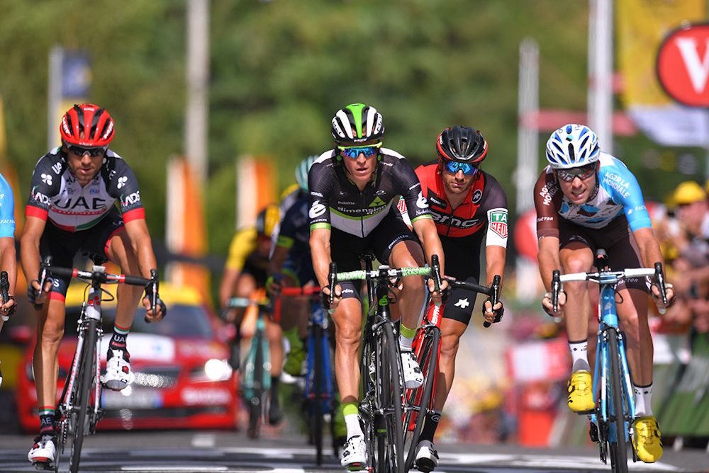 Serge Pauwels finishes stage 13 at the Tour de France