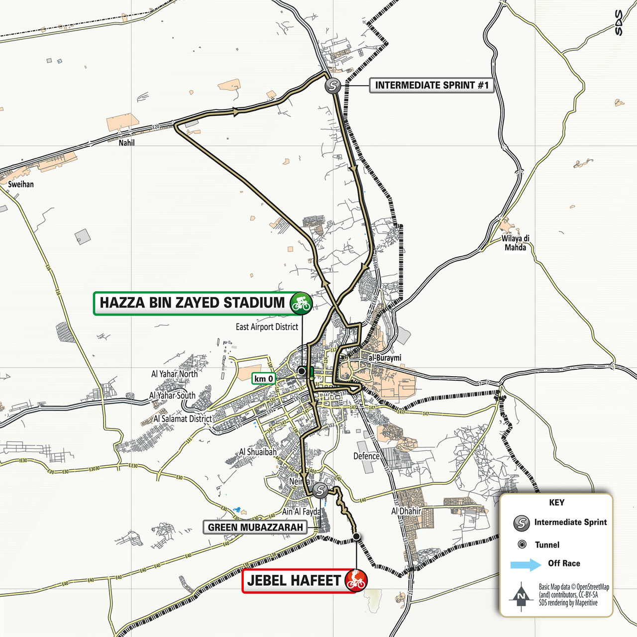 Map Stage 7 UAE Tour 2023