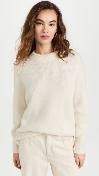 Alpaca Cocoon Crew Neck Pullover