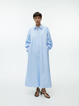 Oversized Shirt Dress - Light Blue - Arket Gb